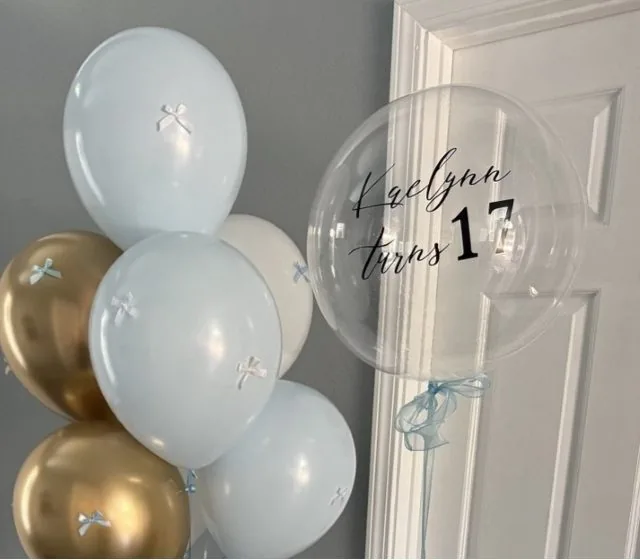 Personalized Clear BOBO Balloon El Dorado Hills CA