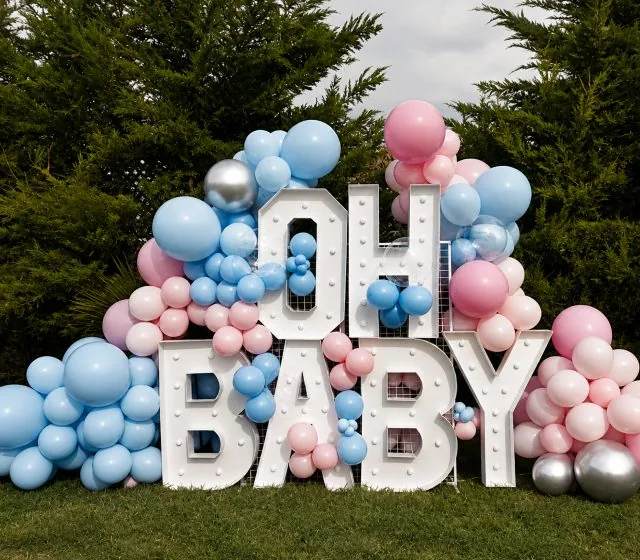 OH BABY Marquee Letters + Balloons Loomis CA