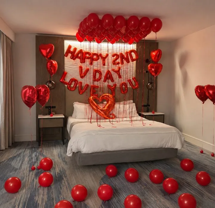 Romantic Room Decoration in Natomas CA by Air Up Balloons