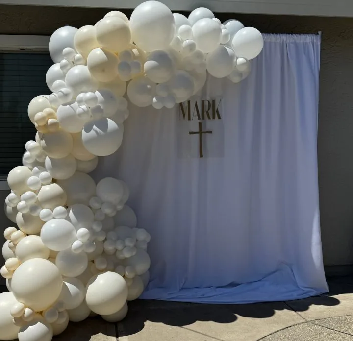 Drape Wall Backdrops in Rocklin CA by Air Up Balloons