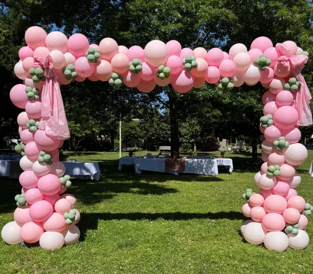 Rectangular Organic Balloon Arch Roseville CA